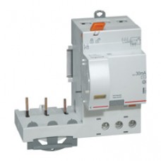 Bloc différentiel adaptateur DX³-vis-3P-400 V~-40 A-type AC-30 mA-disjoncteur 1 mod/pôle