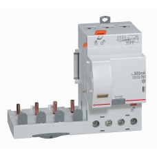 Bloc différentiel adaptateur DX³-vis-4P-400V~-63A-typeHpi-300mA sélec-disjoncteur 1mod/p-câbl trad