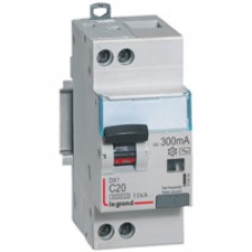 Disjoncteur différentiel mono DX³ 6000-vis/vis-U+N 230V~-20A-typeHpi-300mA-10kA-courbe C-départ Legrand