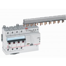 Disjoncteur différentiel  mono DX³ 6000-vis/vis-4P-400V~-63A-typeAC-300mA-10kA-courbe C-tête Legrand
