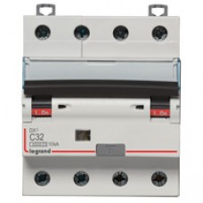 Disjoncteur différentiel mono DX³ 6000-vis/auto-4P-400V~-32A-typeAC-300mA-10kA-courbe C-tête Legrand