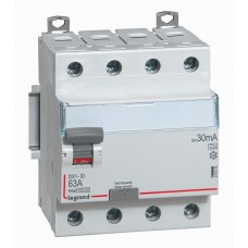Interrupteur différentiel DX³-ID - vis/vis - 4P- 400V~-63A - type A - 30mA - départ bas