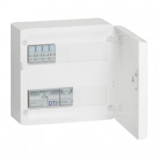 Coffret multimédia basique équipé avec brassage - équipé et précâblé 4 prises RJ 45