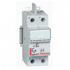 Coupe-circuit pour cartouche 10x38 - 1000V= - 20A - 2 modules  - appli photovoltaïque