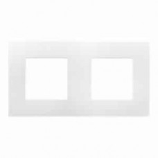 Plaque double horizontale Lumière- entraxe 71 - Blanc Espace