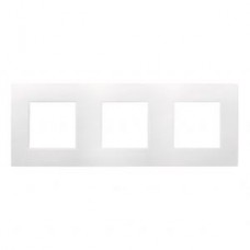 Plaque triple horizontale Lumière - entraxe 71 - Blanc Espace