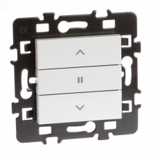 Bouton poussoir volet roulant blanc