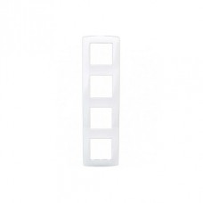 Plaque blanche 4 postes entraxe 71mm