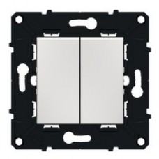 Double poussoir 6 A - blanc