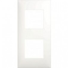 Plaque 2 postes espace evoution blanc