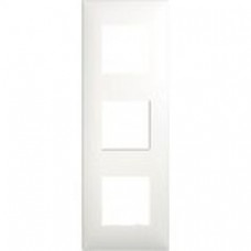 Plaque 3 postes espace evolution blanc