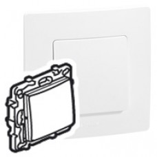 Poussoir porte-étiquette Niloé  - 6 A - 250 V~ - NO-NF - Pur/Lin
