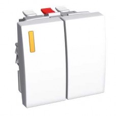 Altira - bouton-poussoir lumineux + bouton-poussoir 16 A - blanc polaire