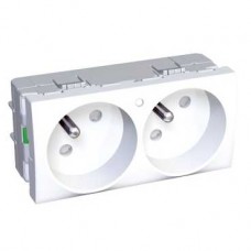 Altira - prises doubles lumineux - blanc polaire