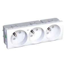 Altira - prises triples 2P+T lumineux - blanc polaire