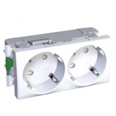 Altira - prises doubles 2P+T standard Allemand - blanc polaire 