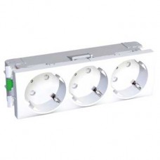 Altira - prise de courant triple standard Allemand - blanc polaire 