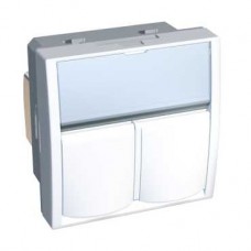 Altira - double RJ45 S-one cat6 UTP - blanc polaire 