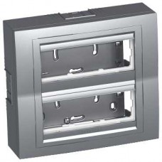 Boîte saillie - 2 rangées x 3 postes - aluminium