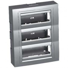 Boîte saillie - 3 rangées x 3 postes - aluminium