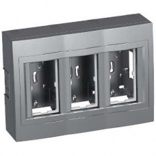 Boîte concentration saillie - 3 colonnes x 2 postes - aluminium 