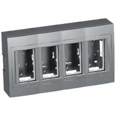 Boîte concentration saillie - 4 colonnes x 2 postes - aluminium