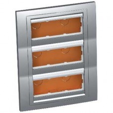 Boîte concentration encastrée - 3 rangées x 3 postes - aluminium