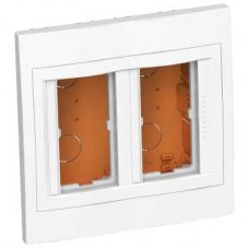 Boîte concentration encastrée - 2 colonnes x 2 postes - antimicrobien