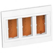 Boîte concentration encastrée - 3 colonnes x 2 postes - antimicrobien