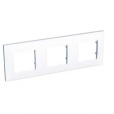 Plaque 3 postes - montage horizontal - entraxe 71 mm - antimicrobien