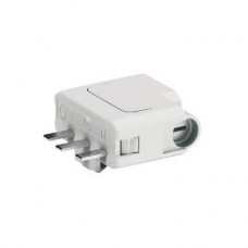 Fiche 2P+T - 6 A/250 V CA pour boîtes d'encastrement 