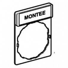 Harmony - porte-étiquette 30x40 + étiquette 'MONTEE' 8x27 - blanc/noir