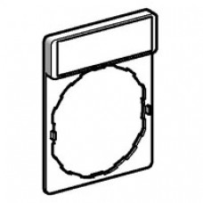 Harmony - porte-étiquette 30x40 + étiquette 'FERMETURE' 8x27 - blanc/noir