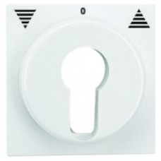 Enjoliveur d'interrupteur cylindre pour volet roulant blanc
