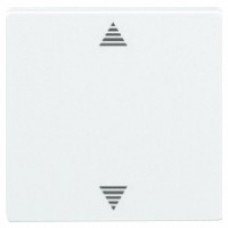 Enjoliveur poussoir avec raccordement capteur pour stores blanc
