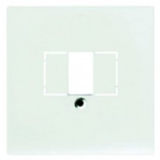 Enjoliveur de prise HP avec ouverture rectangulaire blanc