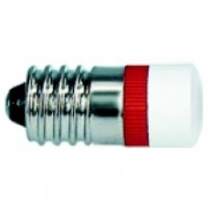Lampe à LED E 10 CA 230V rouge