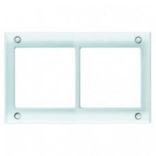 Plaques de finition standard 2 postes blanc