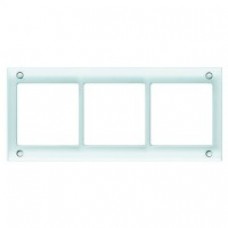 Plaques de finition standard 3 postes blanc
