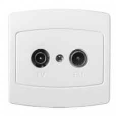Prise TV double 2 sorties avant TV+FM vis-griffe