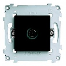 Prise télévision 1 entrée TV 1 sortie TV à vis anthracite