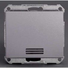 Bouton-poussoir lumineux - gris - composable encastré - IP44 IK08