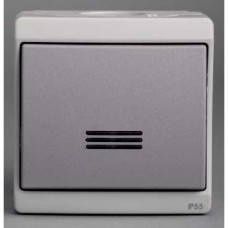 Va-et-vient lumineux - gris - en saillie - IK07 IP55 