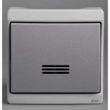 Bouton-poussoir lumineux - gris - composable en saillie - IK07 IP55 