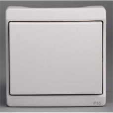 Interrupteur bipolaire - blanc - encastré - IP44 IK08 