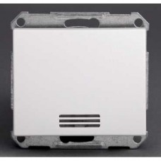 Bouton-poussoir lumineux - blanc - composable encastré - IP44 IK08 