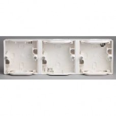 Boîtier 3 postes horizontaux - blanc - composable - IP55 IK07