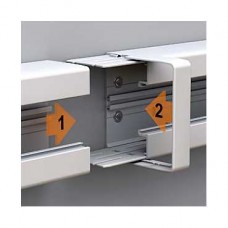 Goulotte pvc blanc - 140 x 55 mm - joint de fond