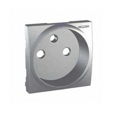 Enjoliveur avec voyant LED pour prise de courant 2P+T Aluminium