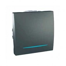 Poussoir 10A 250V CA 2M Graphite